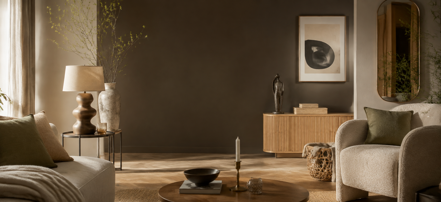 Stilvolle Deko, Möbel und Wohnaccessoires im modernen Wohnzimmer