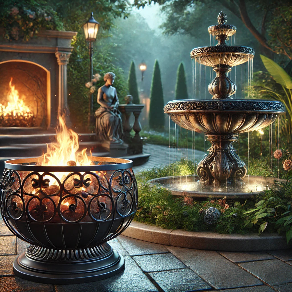 Brunnen & Feuerkörbe