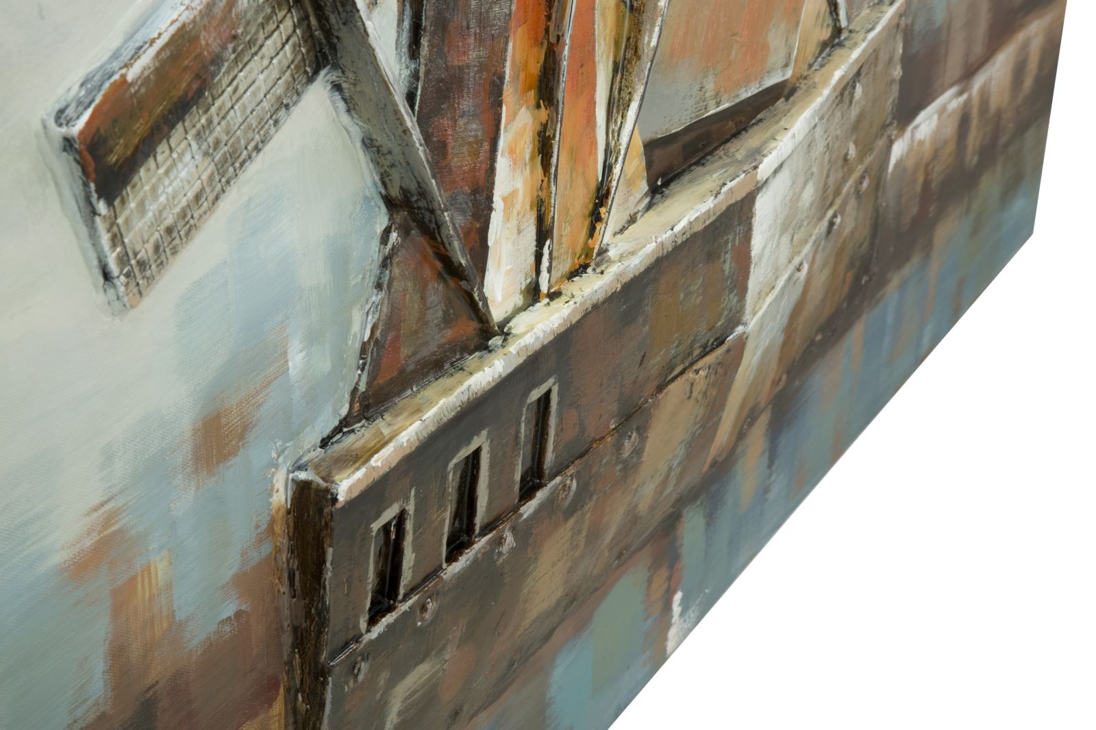 Wandbild Windmühle Industrial 3D Effekt auf Leinwand
