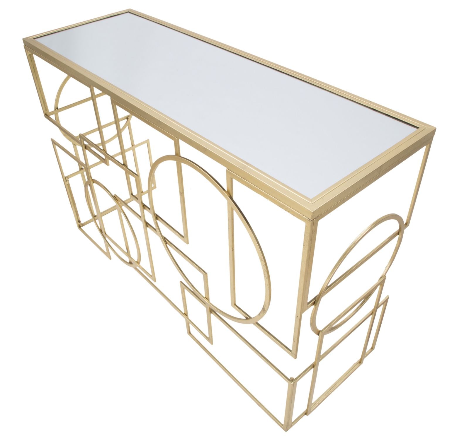 Konsole Geometria Gold Metall Glas Modern Design