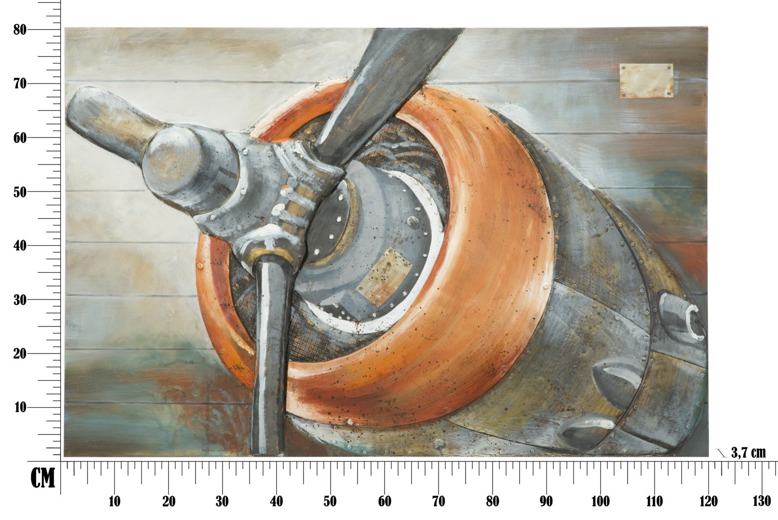 Wandbild Aviator 120x80cm Gemälde Auf Leinwand Vintage Look Flugzeug