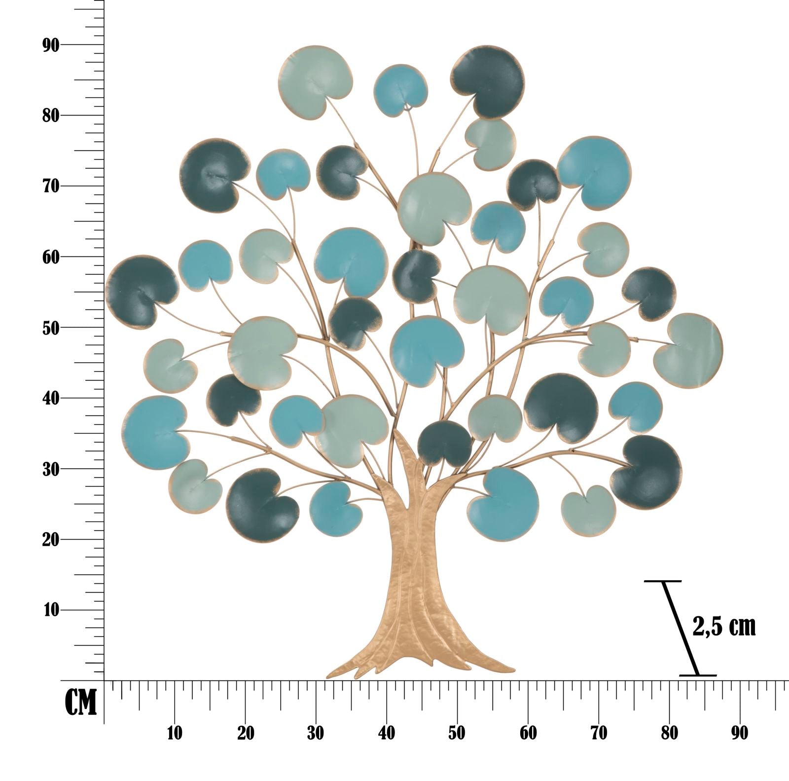 Arborea Metall Wandobjekt Baum Design Modern 90 cm Wanddeko