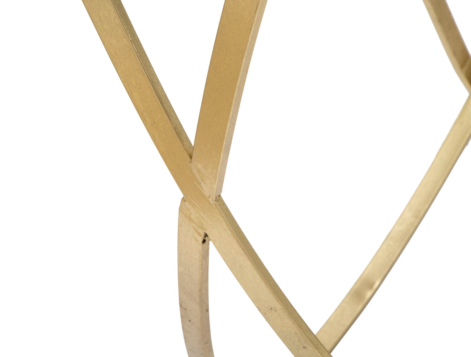 Konsole Virello Gold Metall Glas Modern Schwungdesign