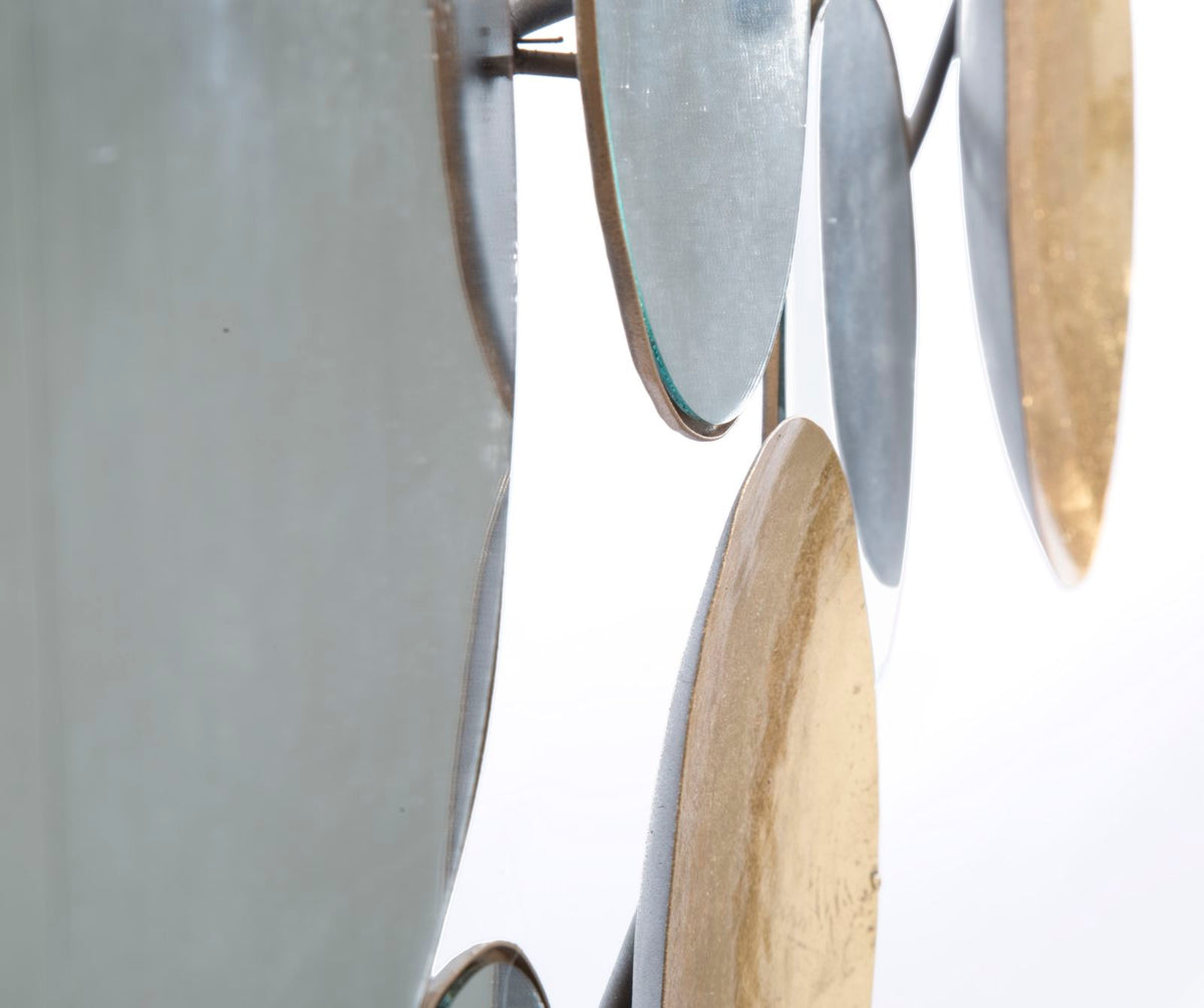 Wanddekoration mit Spiegeln Novara goldfarben 118 x 60 cm