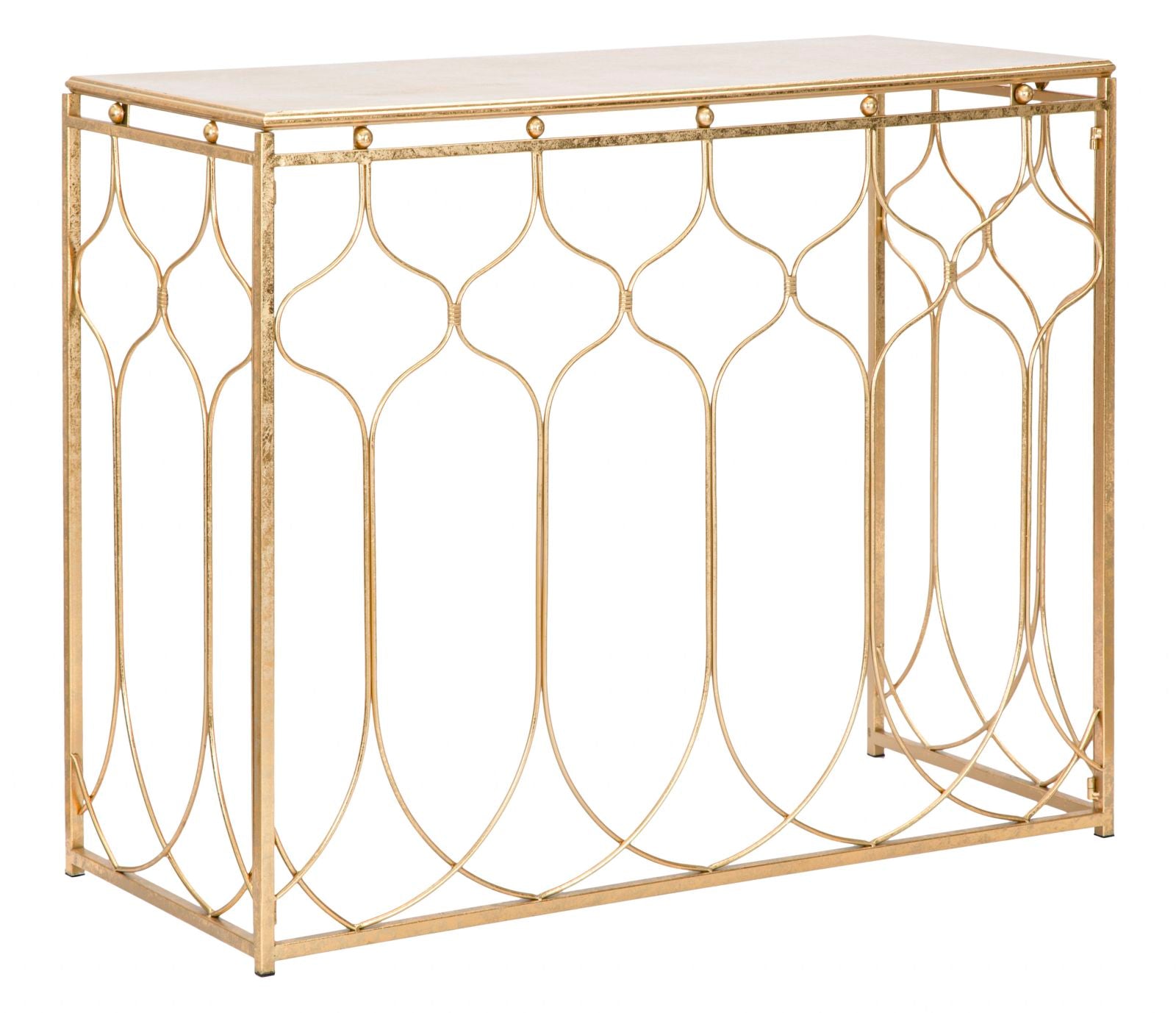 Konsole Aramea Ornament Design Gold Metall Glas Elegant