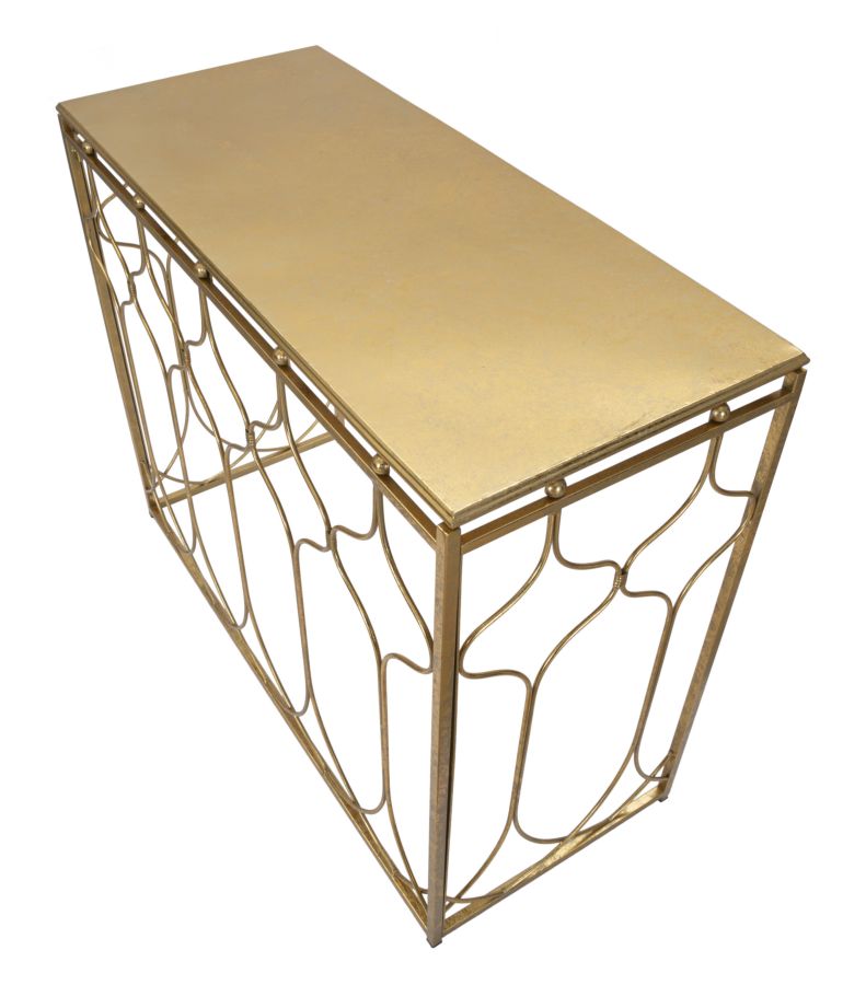 Konsole Aramea Ornament Design Gold Metall Glas Elegant