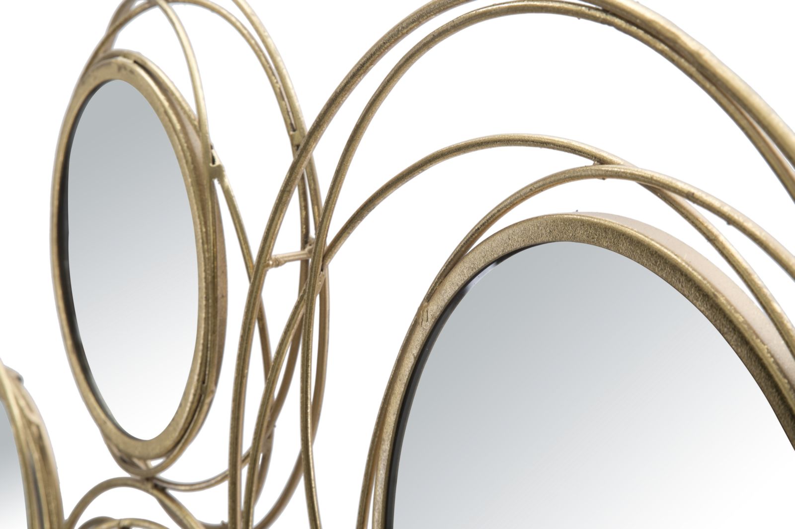 Lunaro Wandspiegel Gold mit Kreisdesign 124,5 cm