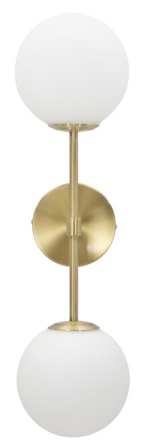 Glamy Wandlampe 2-flammig 55 cm – Elegante Wandleuchte in Gold mit Glaskugeln
