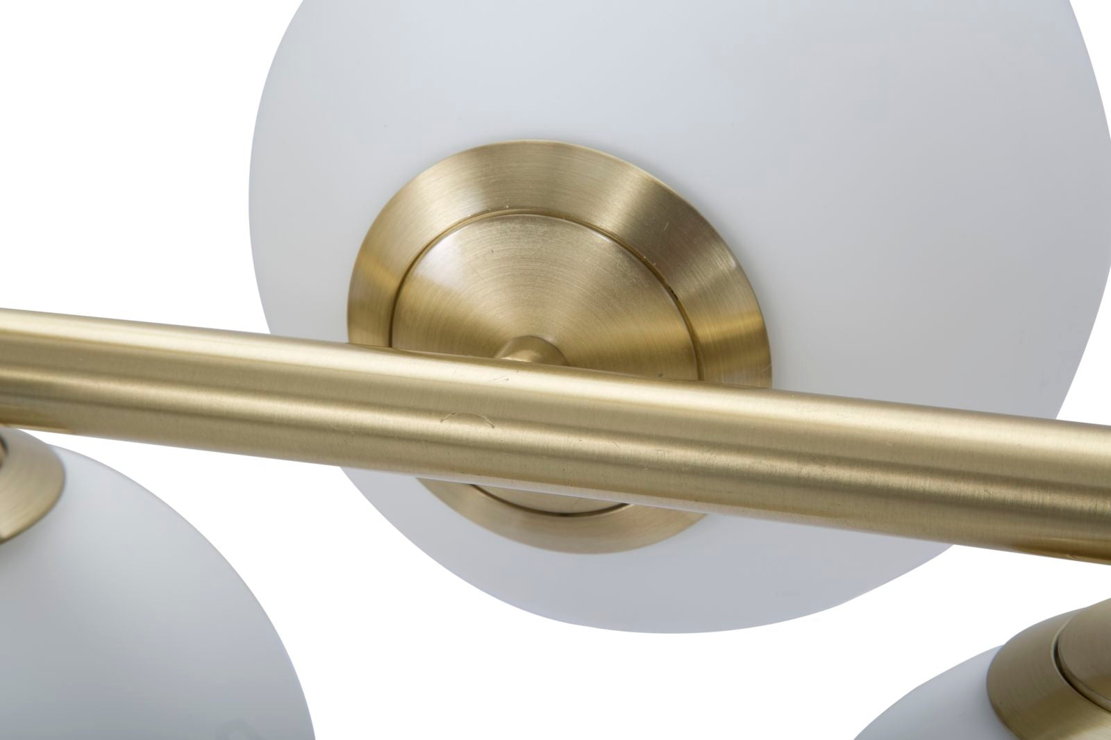 Glamy Deckenlampe 7-flammig 81x74 cm – Moderne Hängeleuchte in Gold mit Glas-Kugeln