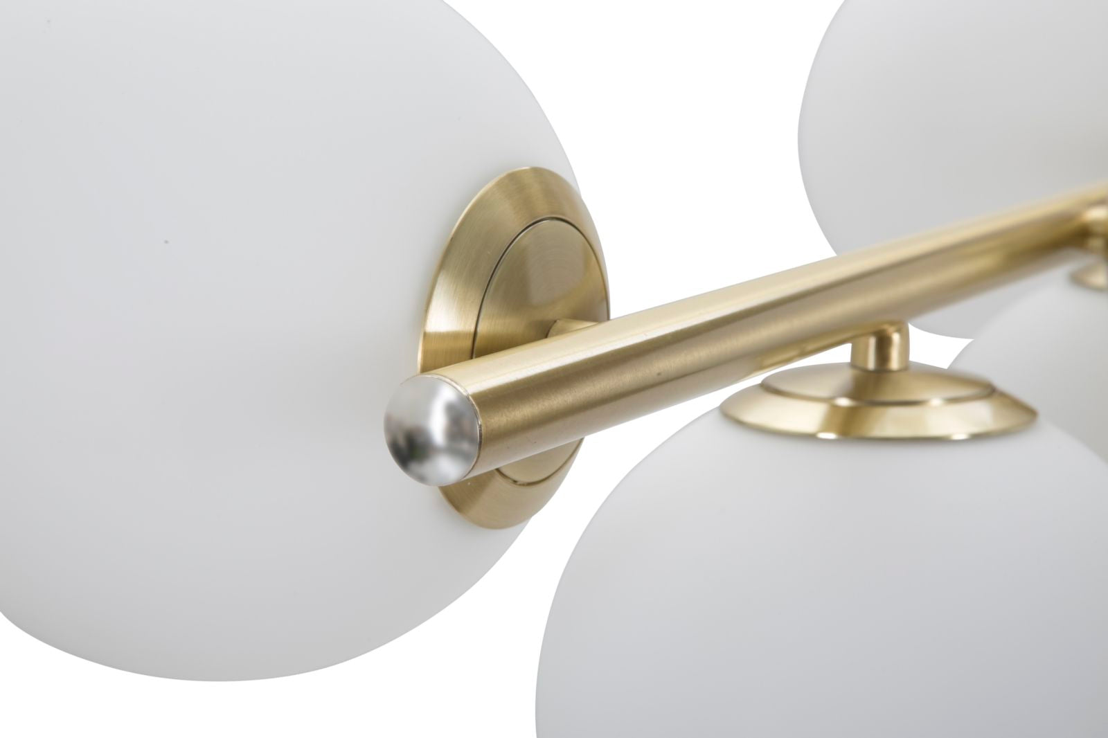 Glamy Deckenlampe 7-flammig 81x74 cm – Moderne Hängeleuchte in Gold mit Glas-Kugeln