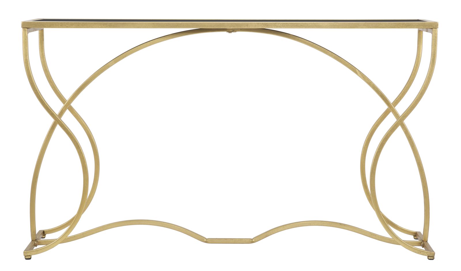 Konsole Solvani Gold Metall Glas Modern Rundbogen Design