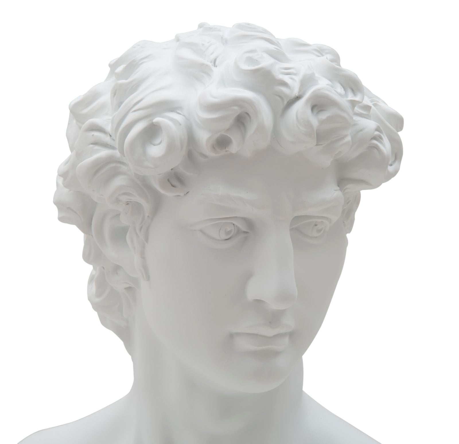 Büste David Weiß Skulptur 34cm Klassisch Resin Dekofigur