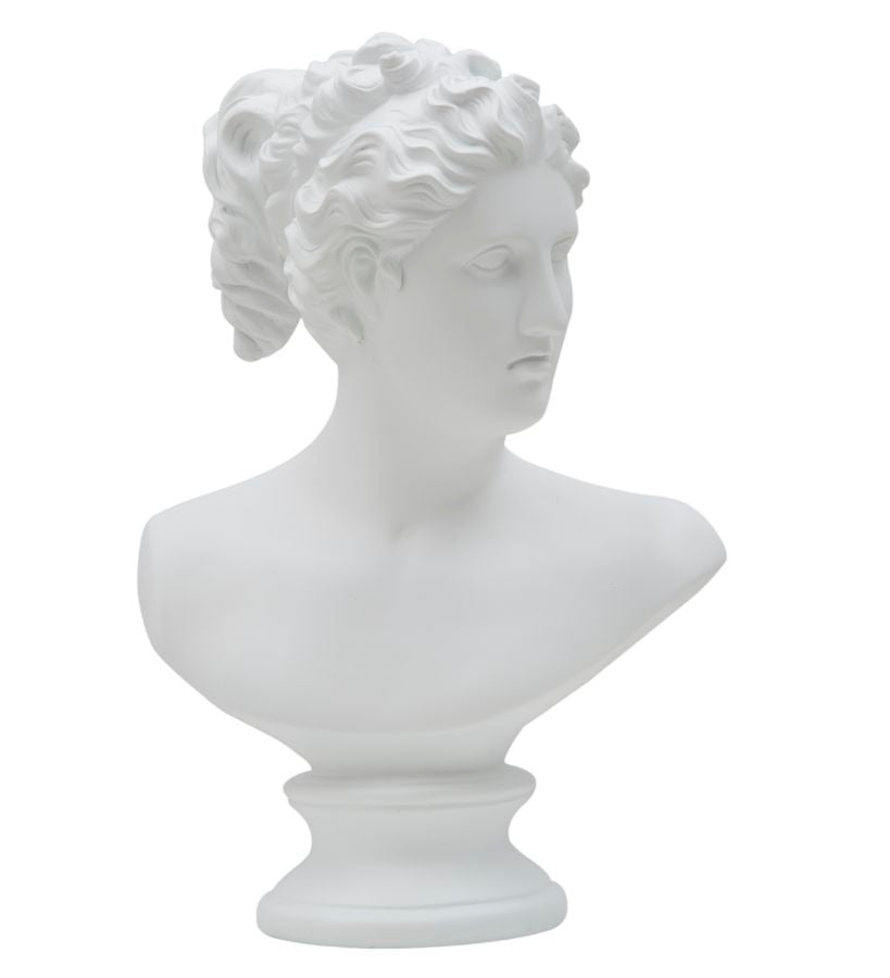 Büste Venus Weiß Skulptur 34cm Klassisch Resin Dekofigur