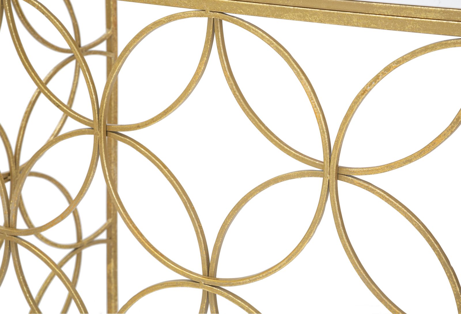 Konsole Circulo Gold Marmortisch mit Metallgestell