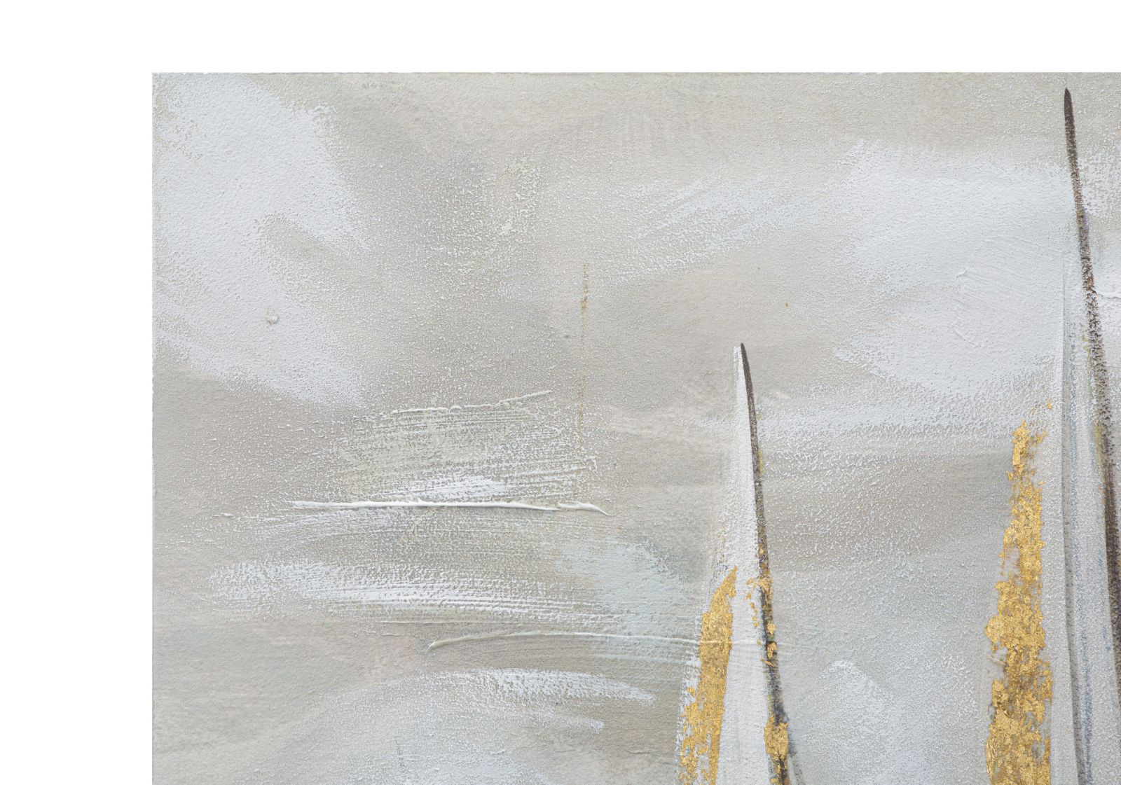 Wandbild Goldene Segel Glam Meer Leinwand 100x80cm