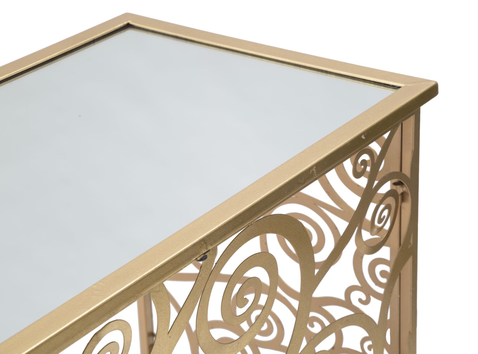 Konsole Vitanova Lebensbaum Design Gold Metall Glas