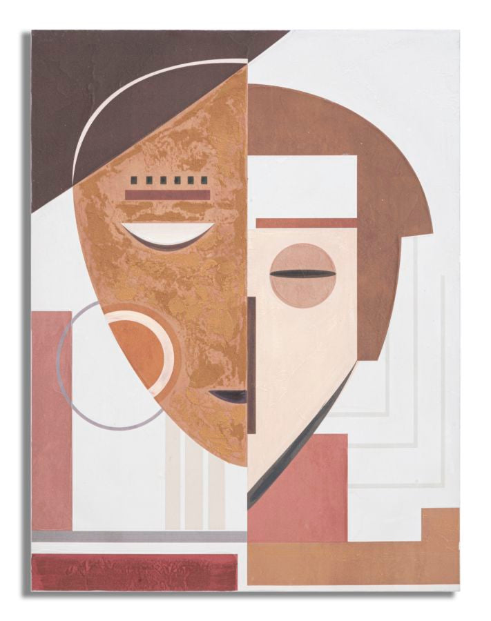 Ethno Wandbild Ethnic Face 60x80cm – Leinwand Kunst im Boho Stil