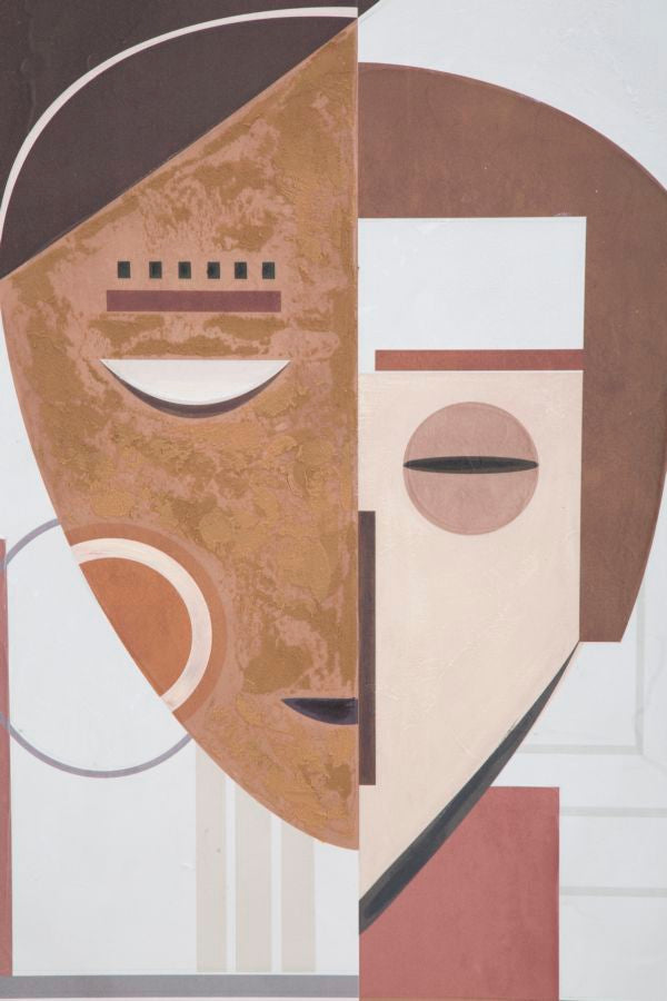 Ethno Wandbild Ethnic Face 60x80cm – Leinwand Kunst im Boho Stil