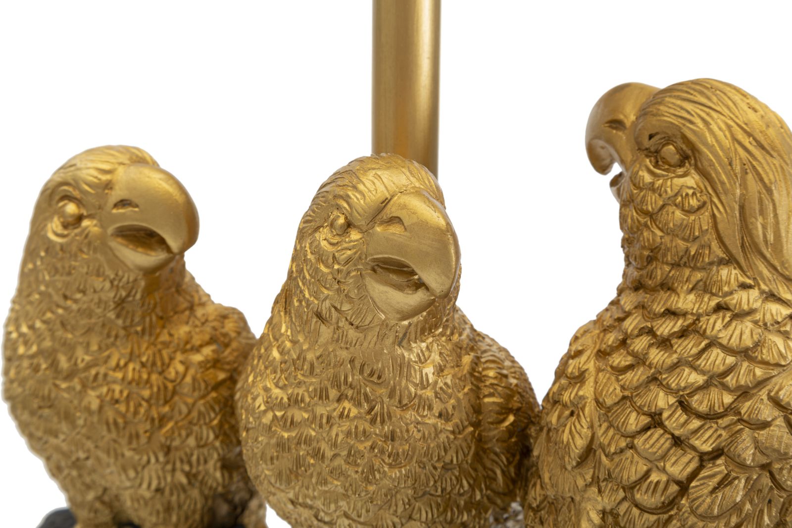 Parrot Luxe Tischlampe Goldene Papageien Ø30x62cm Glam Design