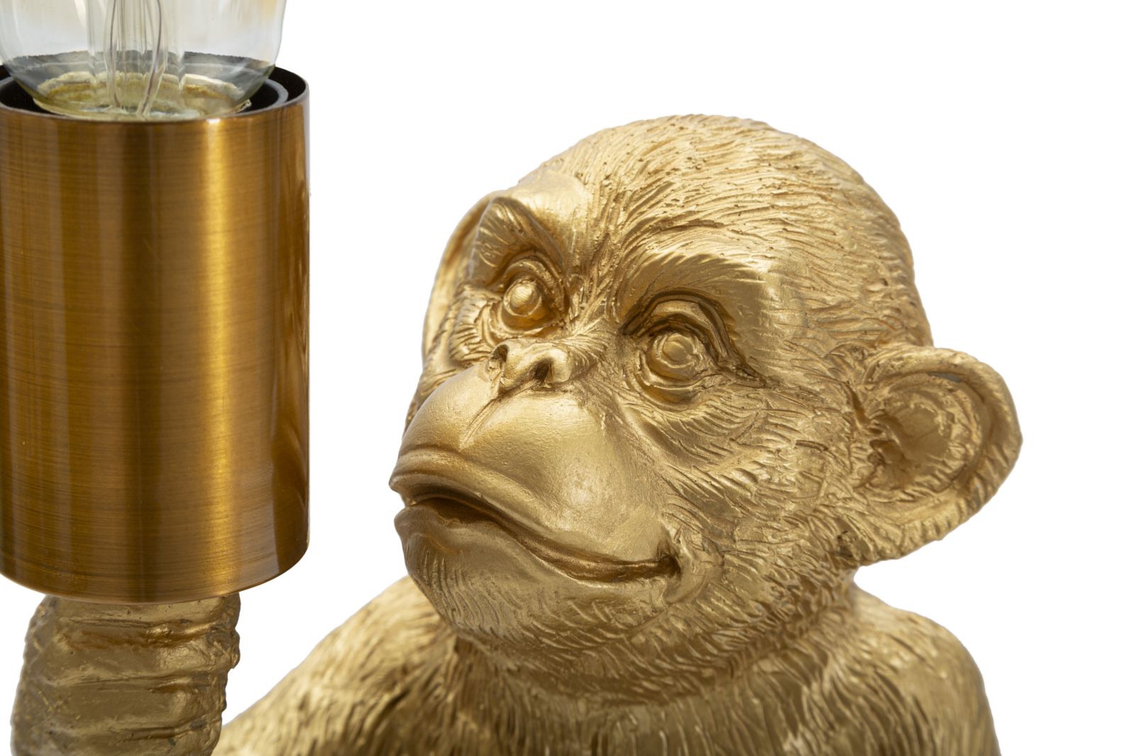 Wandlamp Monkey Gold 64cm apenfiguurlamp van kunsthars wandlamp