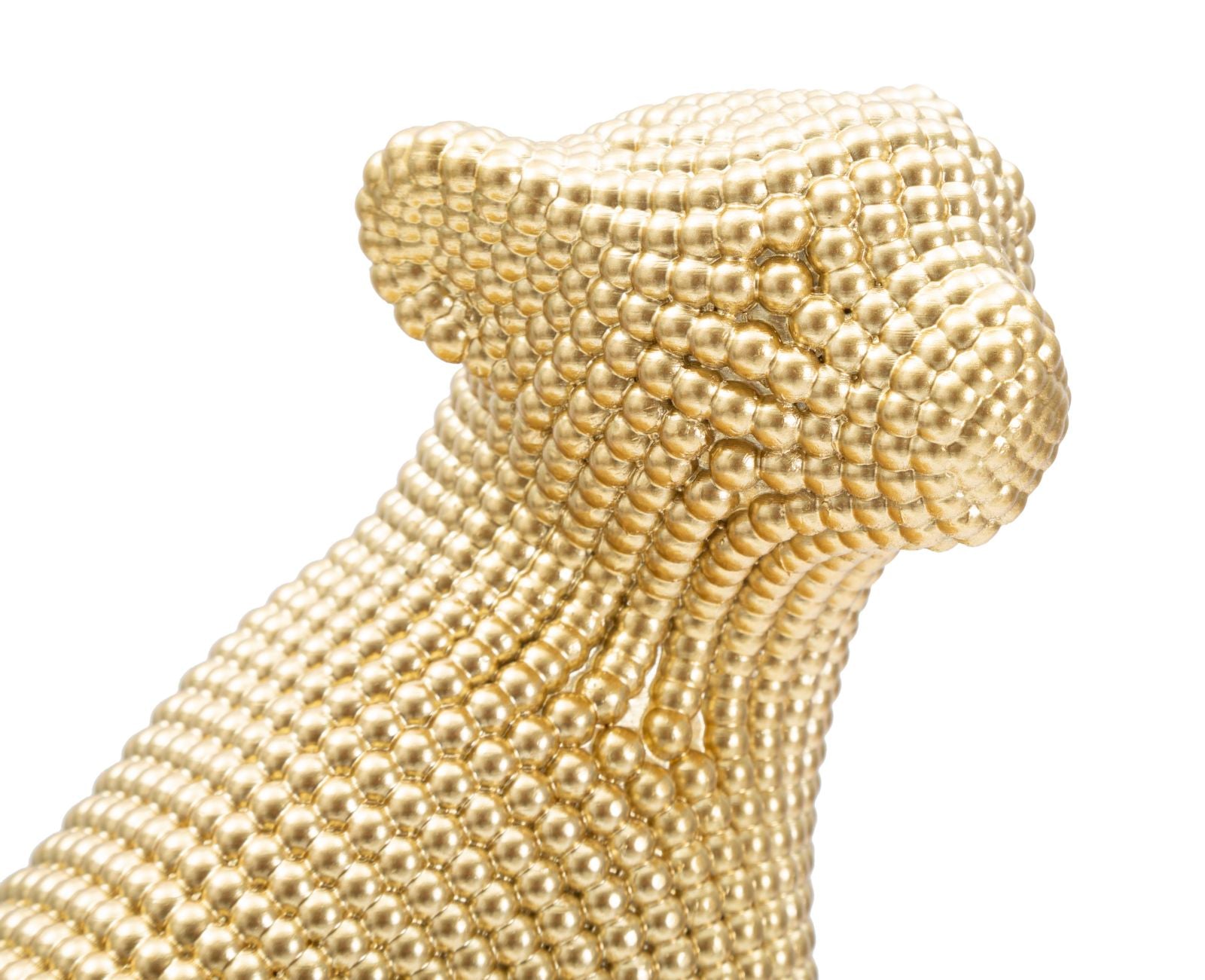 Dekofigur Majestic Leopard Gold 23x29 cm Luxuriöse Skulptur aus Resin