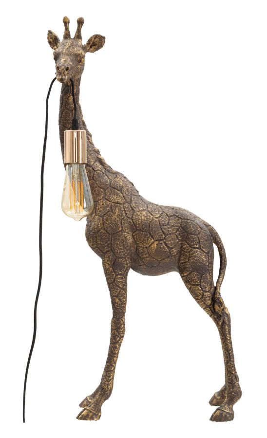 Giraffa Luxe Tischlampe Giraffe Figur Resina Metall 80cm