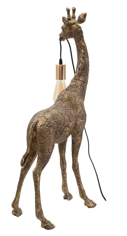 Giraffa Luxe Tischlampe Giraffe Figur Resina Metall 80cm
