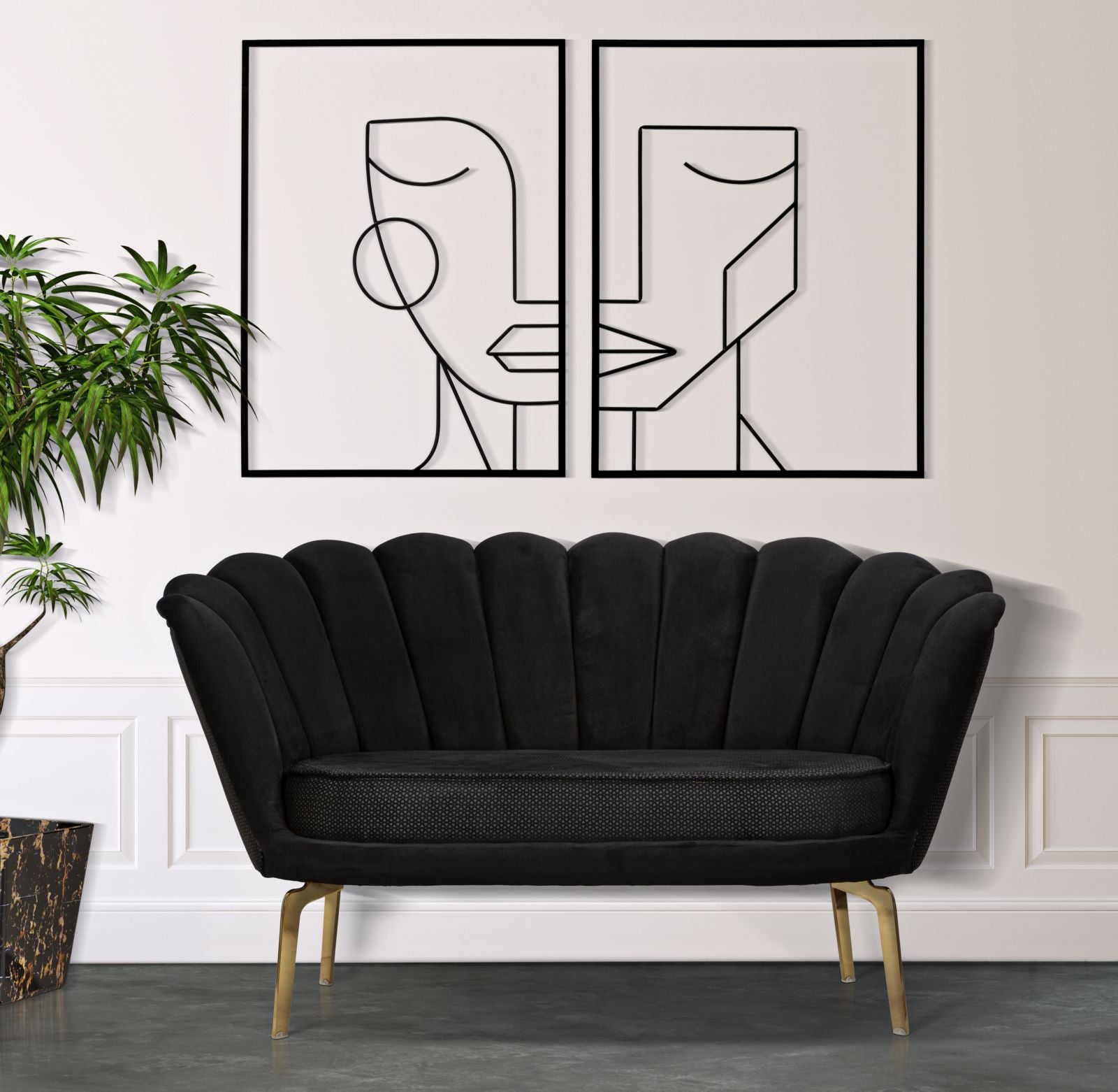 Wanddeko Tribal Simply Modern Art Metall 2er Set 60x80cm