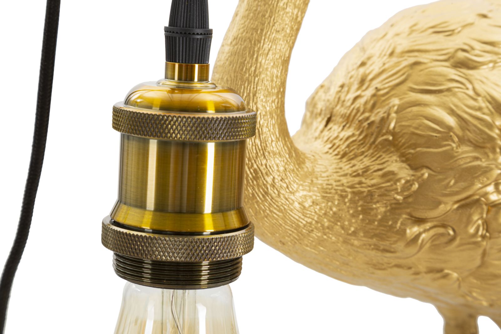 Flaminga Glow Tischlampe Flamingo Figur Gold 59cm Glam Design