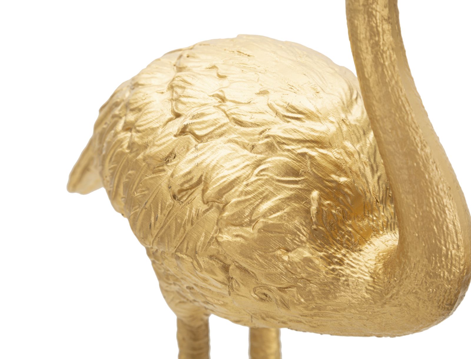 Flaminga Mini Tischlampe Flamingo Figur Gold 39cm Glam Design
