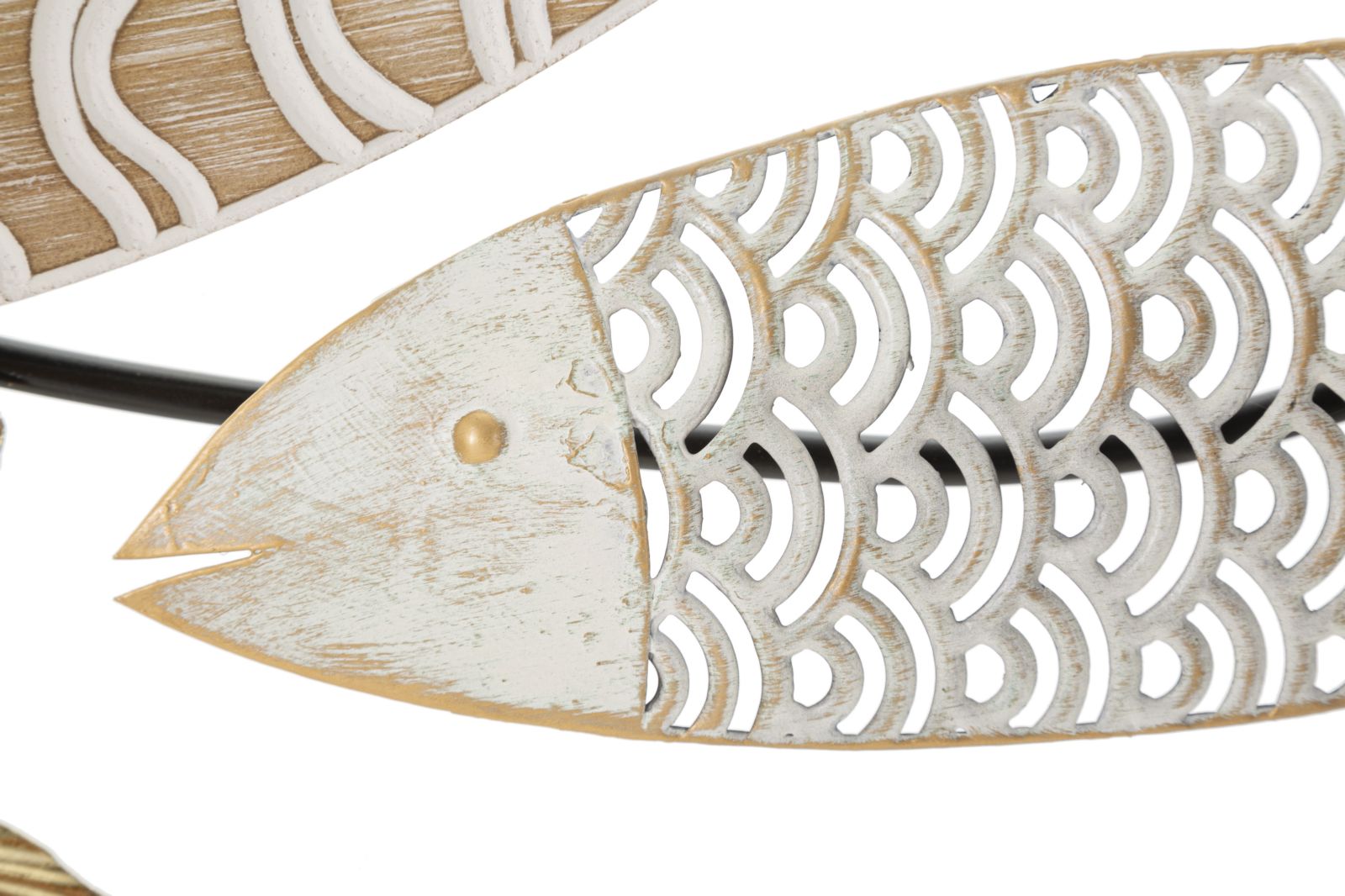 Wanddeko Fishy Metall Wandpanel Meer Design 118 cm