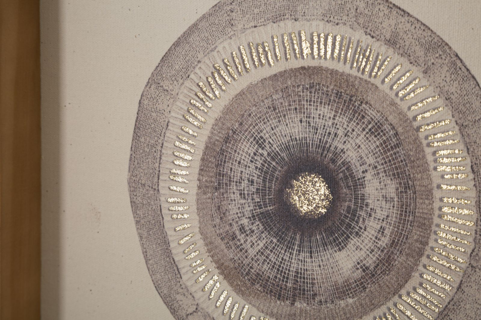 Wandbild Circly Häkeloptik Boho Chic 45x60cm Naturrahmen