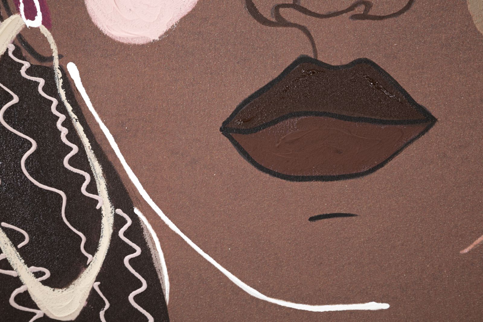 Wandbild Tribal Face Boho Chic 80x100cm Leinwand Porträt Deko