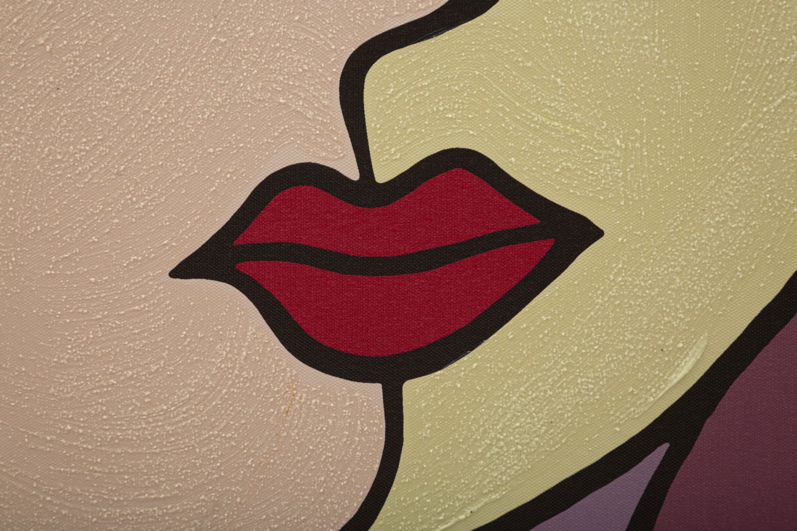 Abstraktes Wandbild Double Faces – Großes Kunstwerk im modernen Stil 80x120 cm