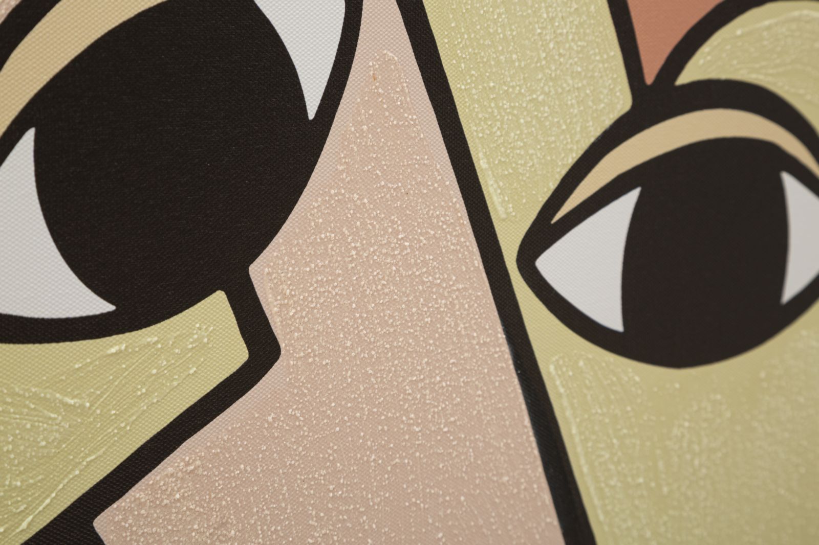 Abstraktes Wandbild Double Faces – Großes Kunstwerk im modernen Stil 80x120 cm