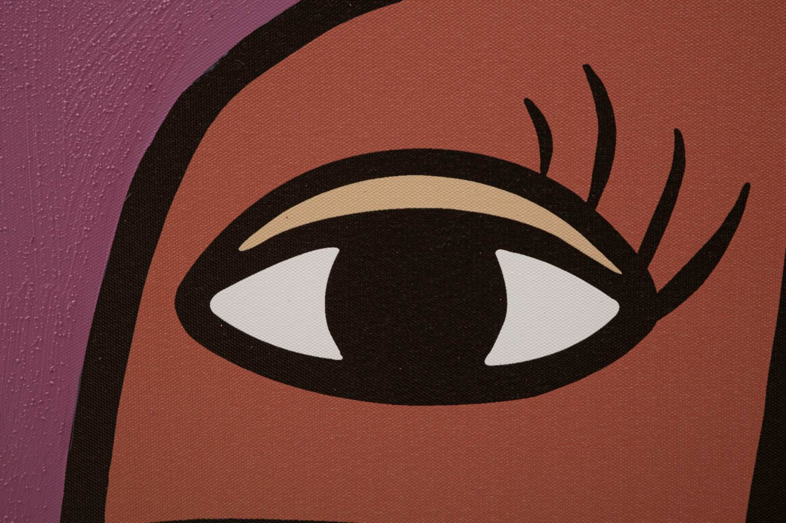 Abstraktes Wandbild Faces New A – Stilvolle Kunst auf Leinwand 60x90 cm