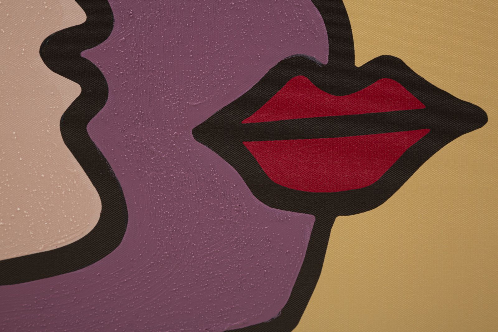 Abstraktes Wandbild Faces New A – Stilvolle Kunst auf Leinwand 60x90 cm