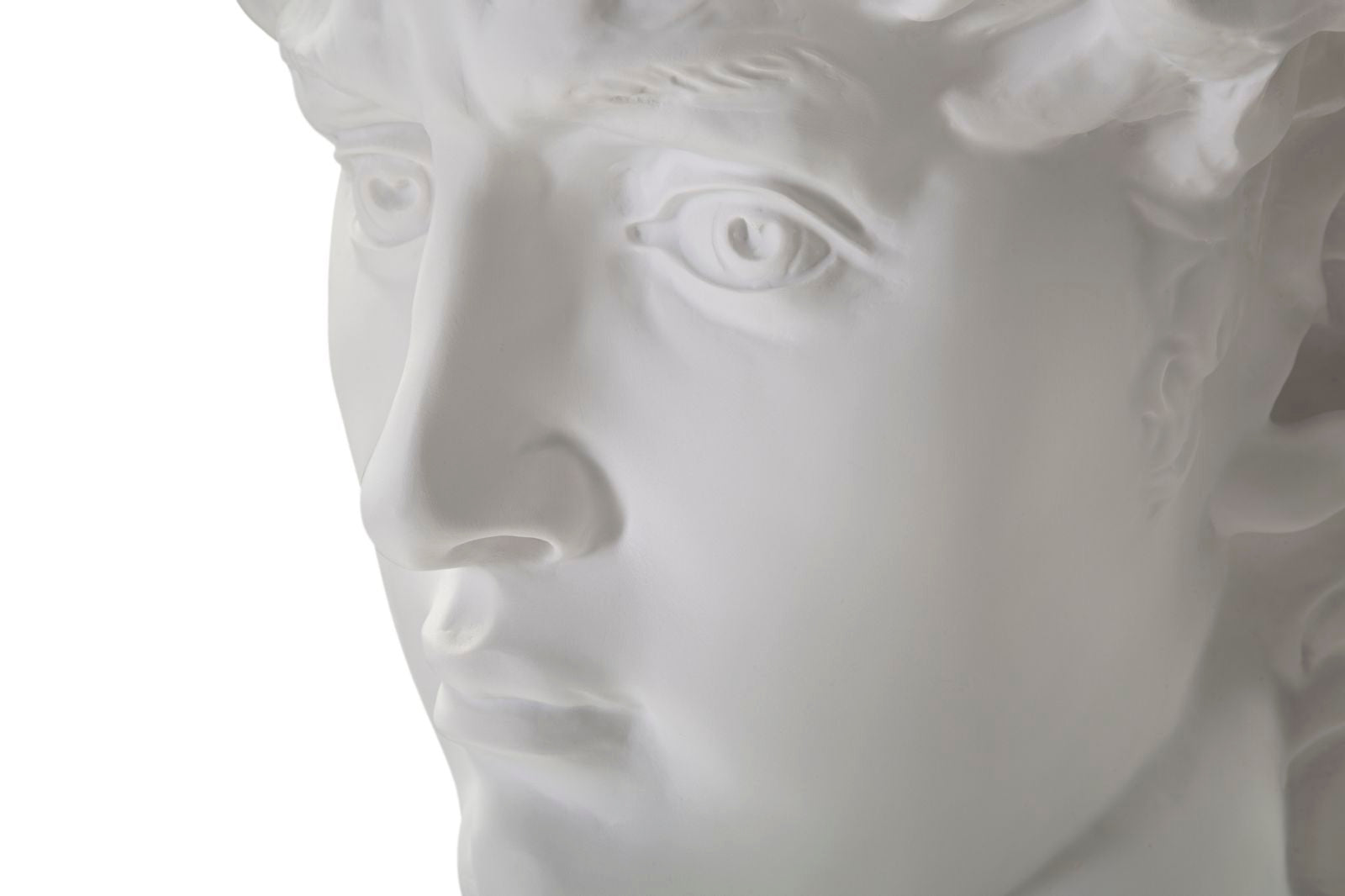 Deko Büste David Groß Weiß Skulptur 60cm Klassisch Resin Figur