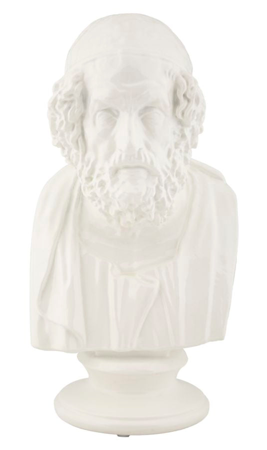 Büste Philosoph Weiß Skulptur 25cm Klassisch Resin Figur