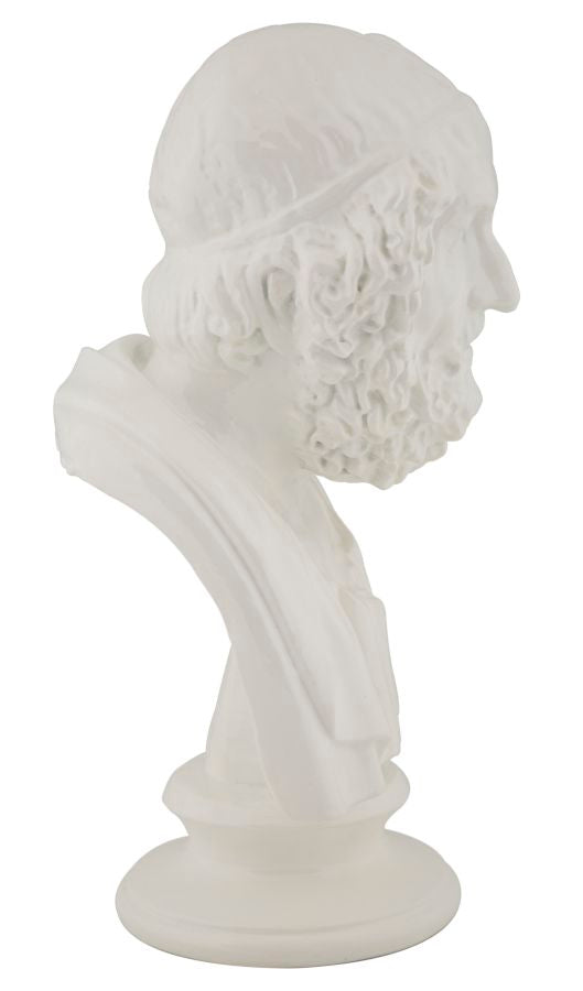 Büste Philosoph Weiß Skulptur 25cm Klassisch Resin Figur
