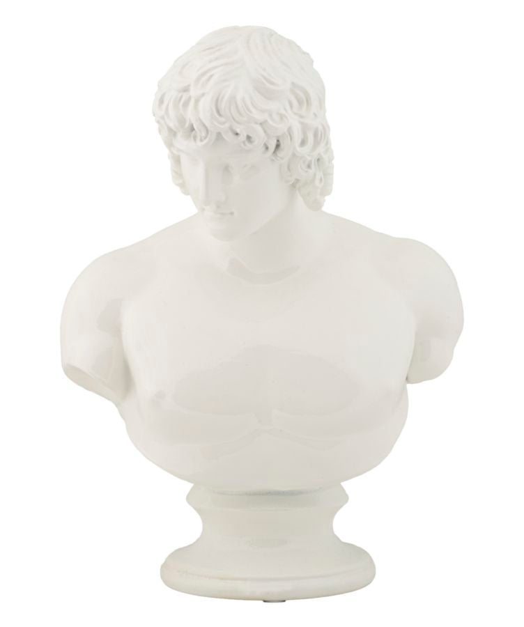 Büste Centurio Weiß Skulptur 25cm Klassisch Resin Dekofigur