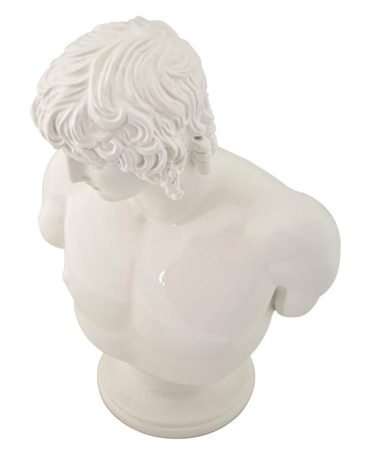 Büste Centurio Weiß Skulptur 25cm Klassisch Resin Dekofigur