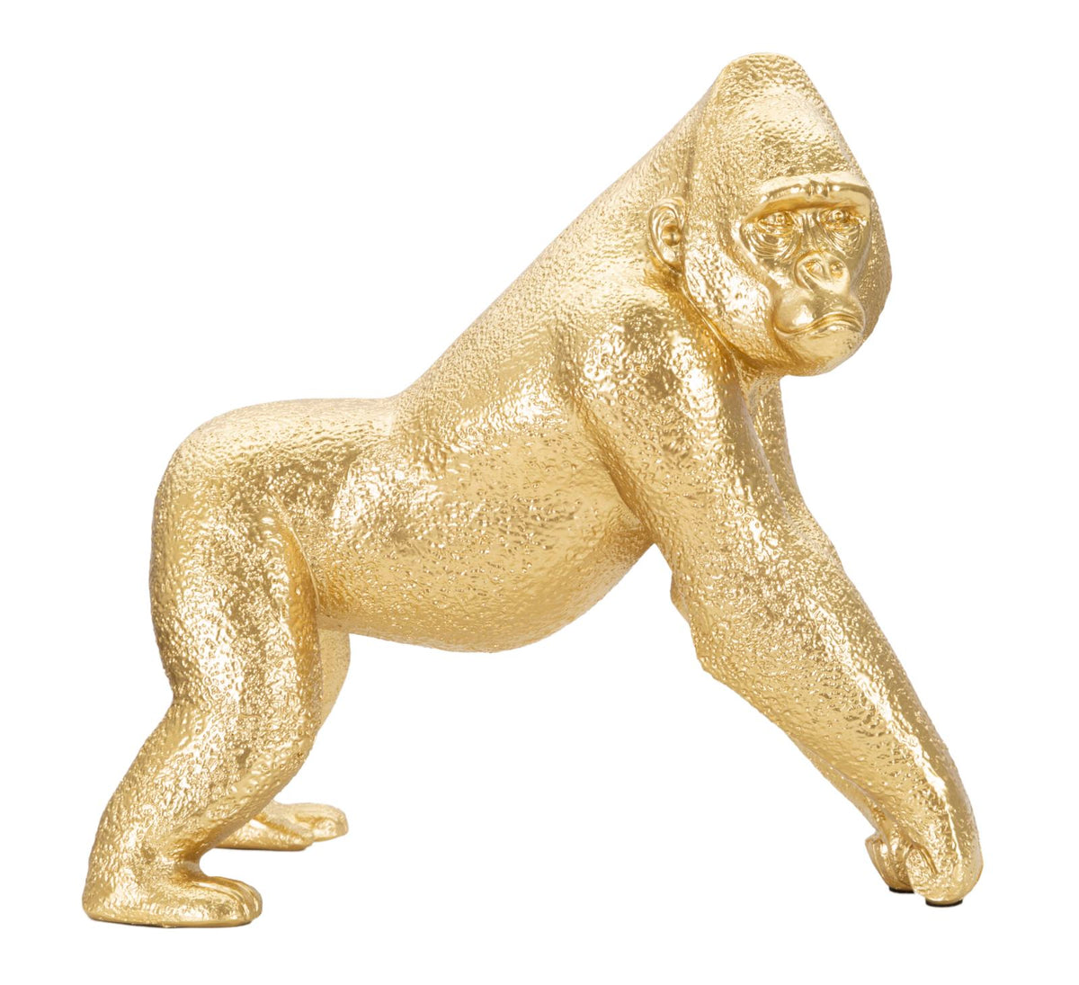 Dekofigur Gorilla Gold 24,3 cm moderne Tierfigur