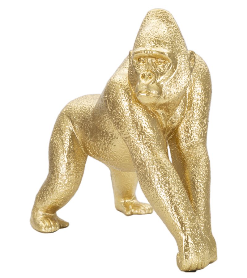 Dekofigur Gorilla Gold 24,3 cm moderne Tierfigur