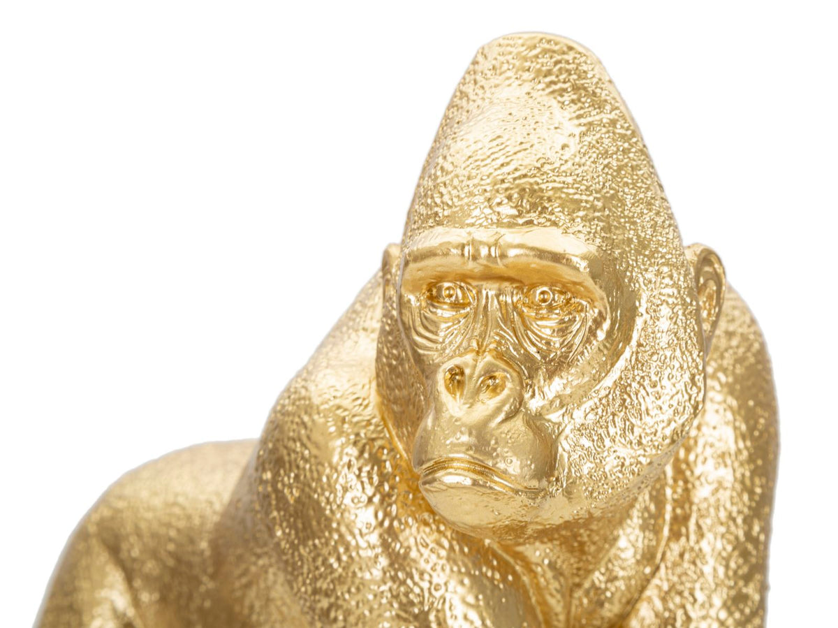 Dekofigur Gorilla Gold 24,3 cm moderne Tierfigur