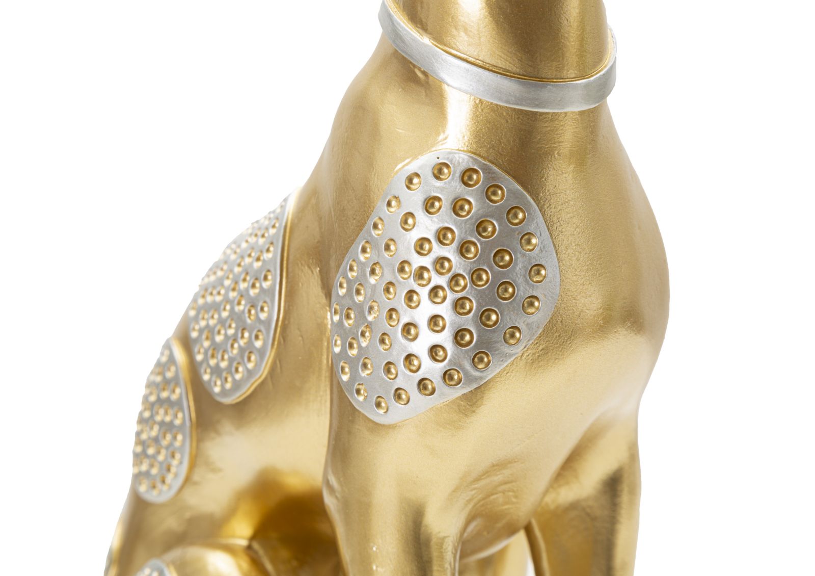 Dekofigur Windhund Gold 29cm Glamour Skulptur mit Strass