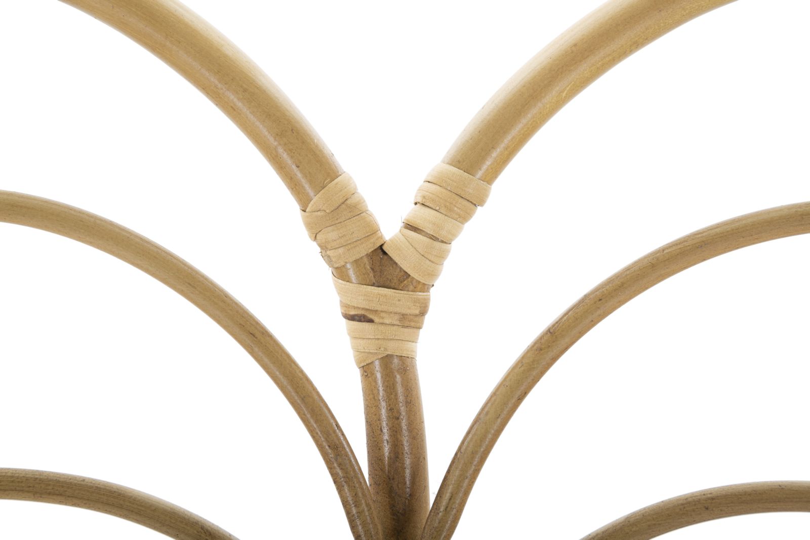 Wanddeko Panama Halbkreis Rattan Metall Boho Chic Natur 160cm