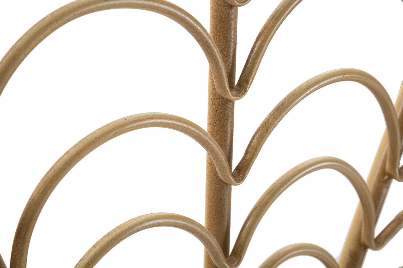 Wanddeko Panama Halbkreis Rattan Metall Boho Chic Natur 160cm