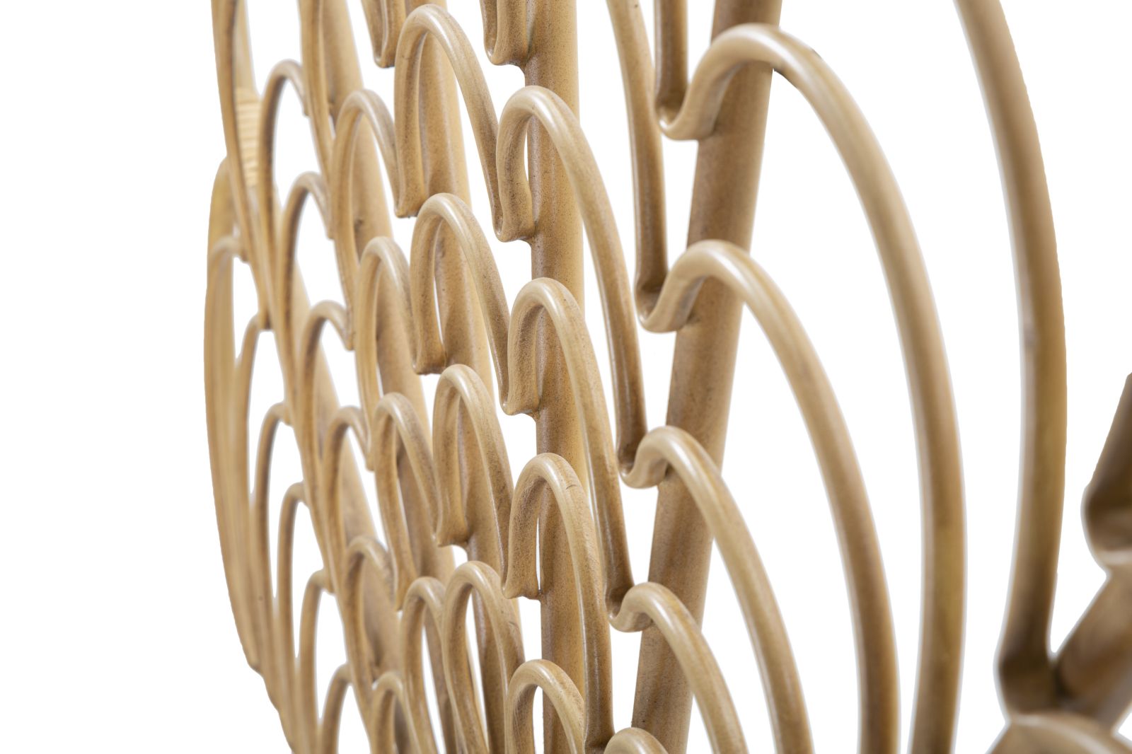 Wanddeko Panama Halbkreis Rattan Metall Boho Chic Natur 160cm