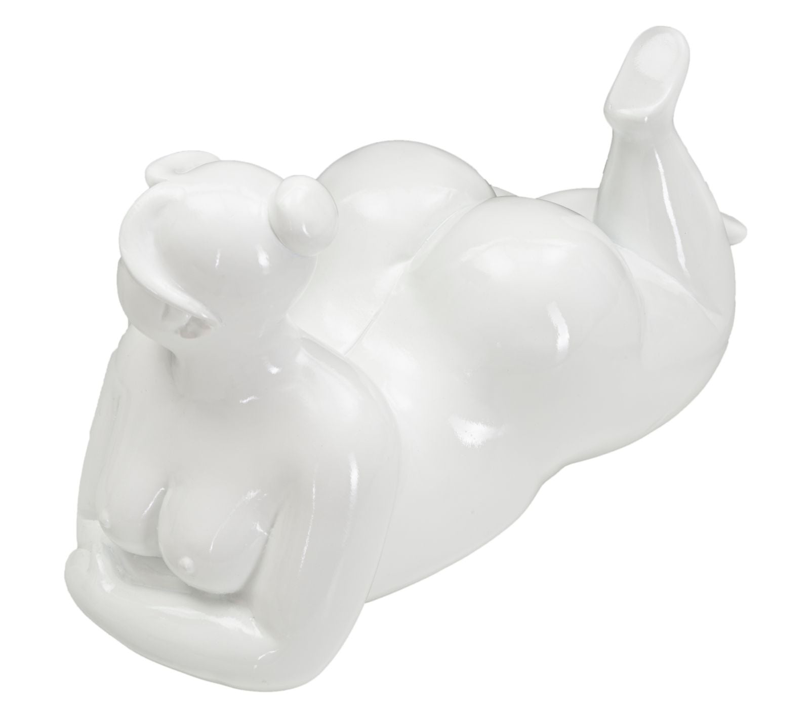 Dekofigur Donnina Yoga Relax Weiss Resina Glam Stil